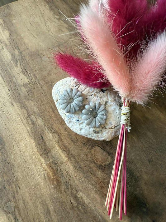 Petites Pampilles "Laura" marbré gris argenté