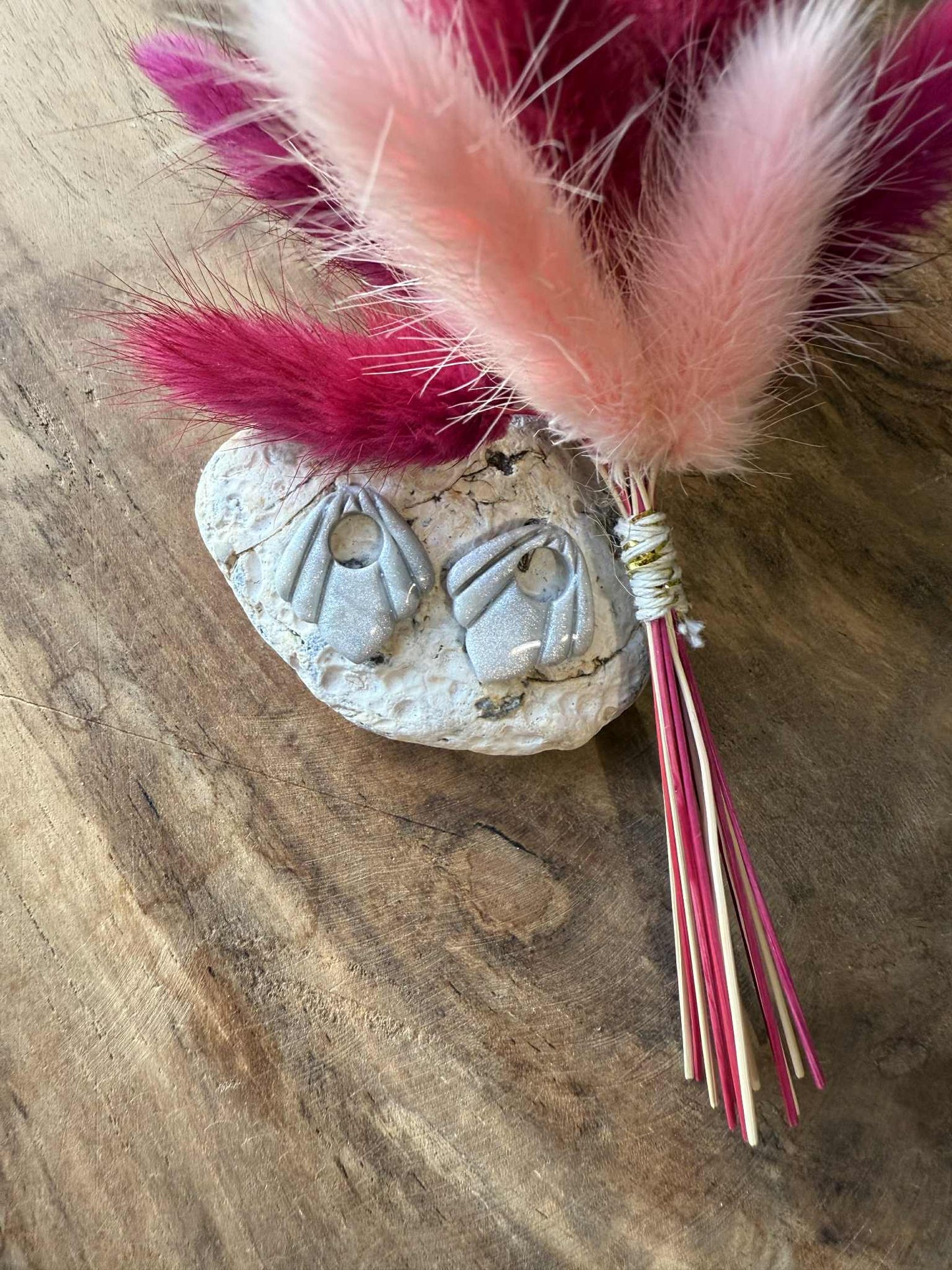 Mini Pampilles "Sofia" marbré argenté