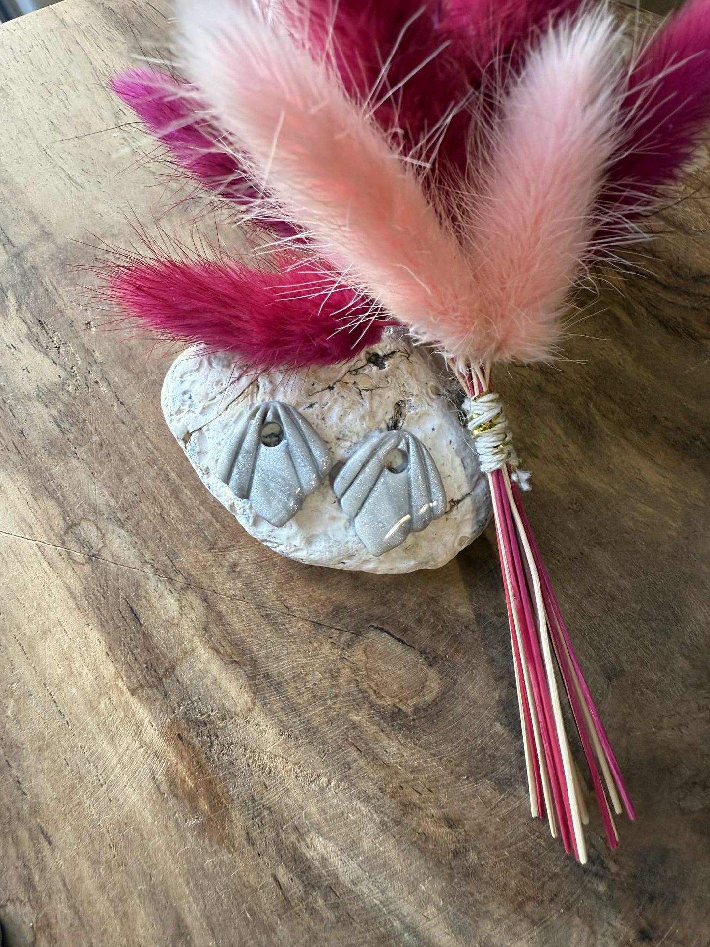 Mini Pampilles "Sofia" marbré argenté