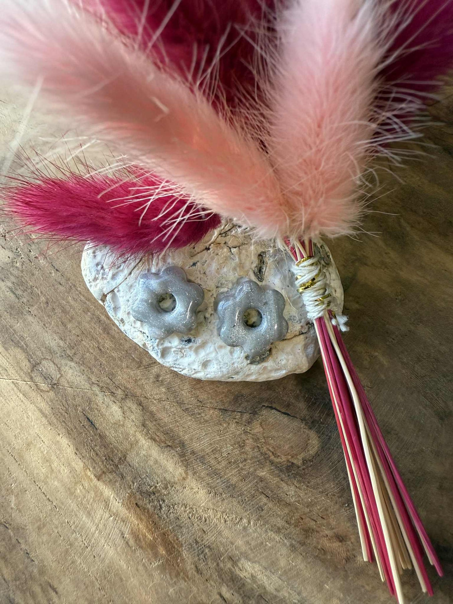 Mini pampilles "Romane"  marbré argenté