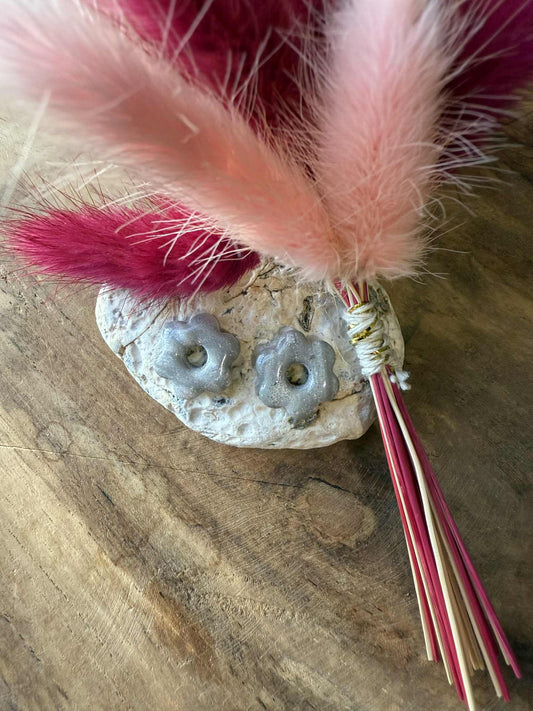 Mini pampilles "Romane"  marbré argenté